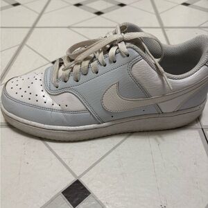 Nike White and Light Blue Sneakers